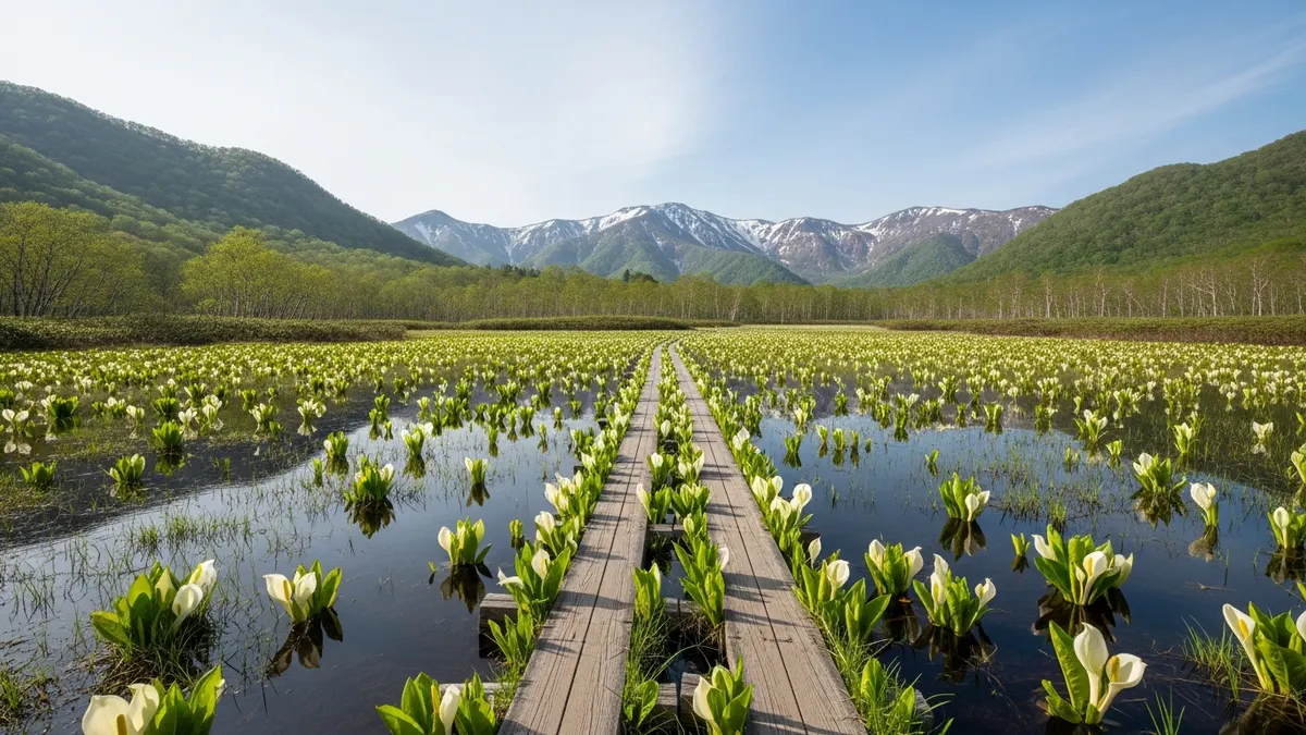 2026日本初夏5大國家公園秘境:北海道大雪山、尾瀨濕原與箱根自然步道輕旅行 - 尾瀨國家公園:水芭蕉濕原健行