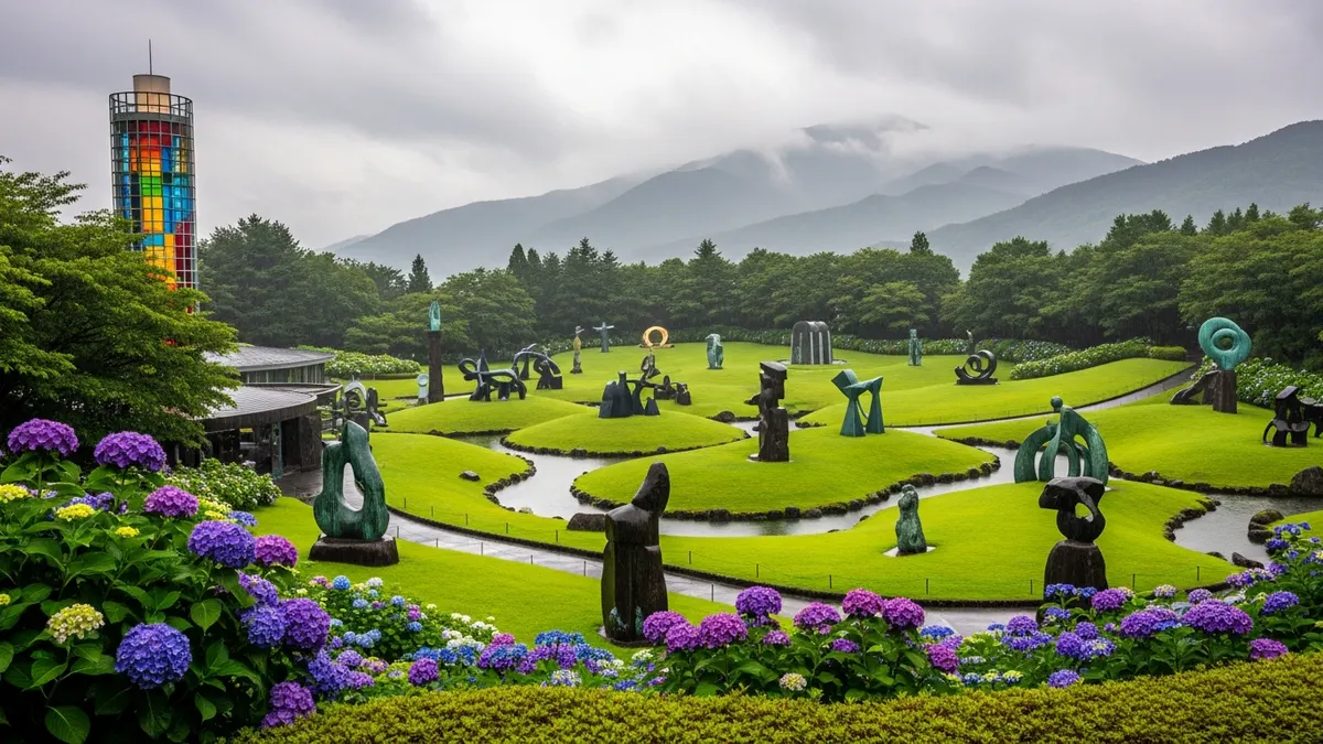 2026日本6月梅雨季浪漫攻略：鎌倉、箱根7大繡球花秘境與室內行程，雨天也能玩得盡興！ - 箱根藝術花園：雨中漫步與鑑賞