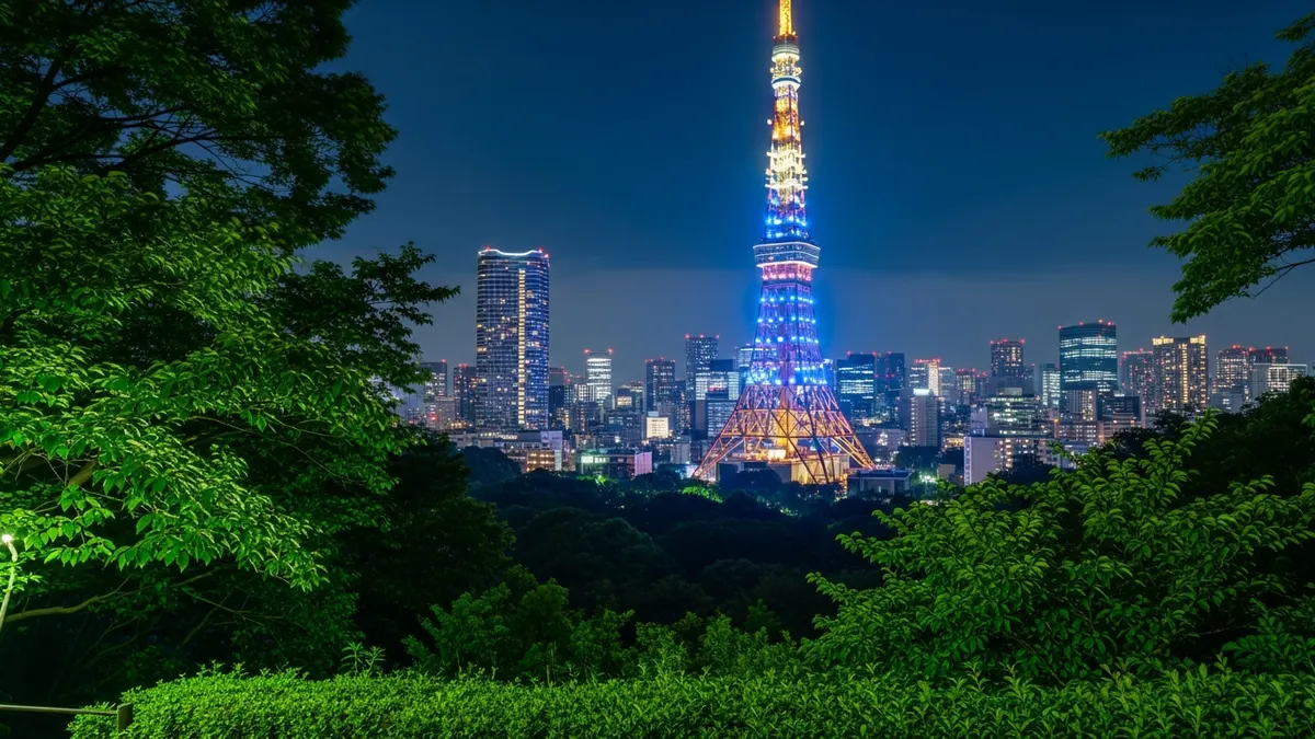 日本初夏限定！東京鐵塔、名花之里5大夢幻夜間點燈與光影秀 - 東京鐵塔：初夏限定點燈與夜景